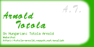 arnold totola business card